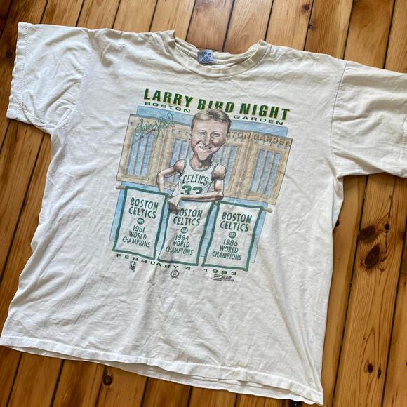 Vintage 1993 Larry Bird Celtics Salem Sportswear Single Stitch T-Shirt XL - Picture 2 of 4